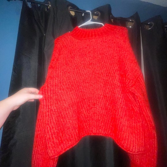 Red Knit Longsleeve Sweater - Picture 2 of 4